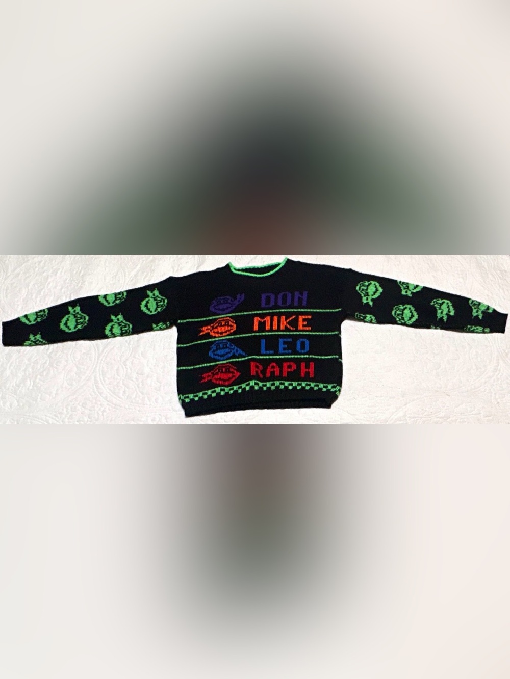 Vintage 1990 Hot Cashews Teenage Mutant Ninja Turtles Pullover Sweater-Youth